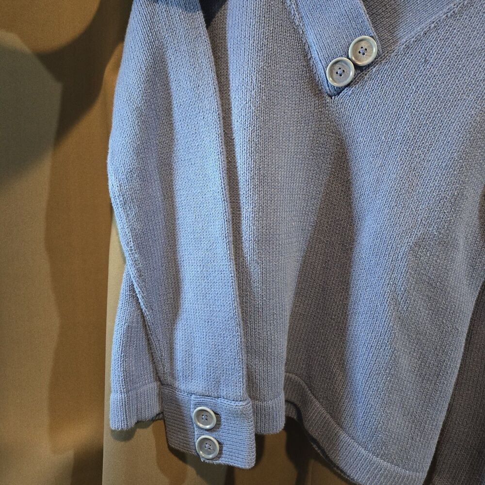 Jones New York Sport Blue VNeck Sweater, Size Small - Picture 4 of 6